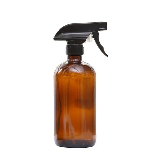 Glass 6x 500ml amber spray bottles with trigger
