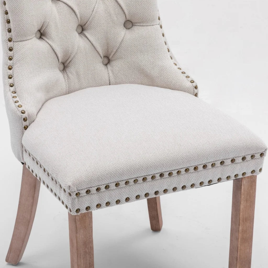 6x AADEN Modern Elegant Button-Tufted Upholstered Fabric