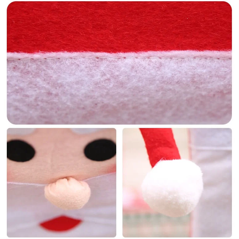 6x Christmas Cute Lady Santa Hat Chair Covers Dinner Home