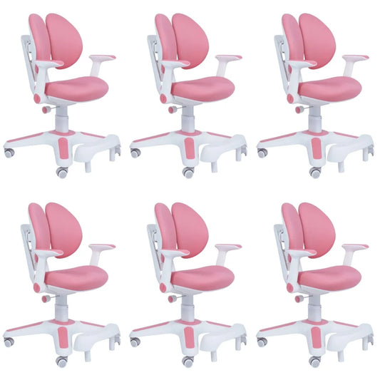 6x Ergonomic Children Kids Study Chairs Height Adjustable