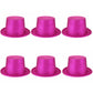6x Glitter Top Hat Fancy Party Plastic Costume Tall Cap Fun