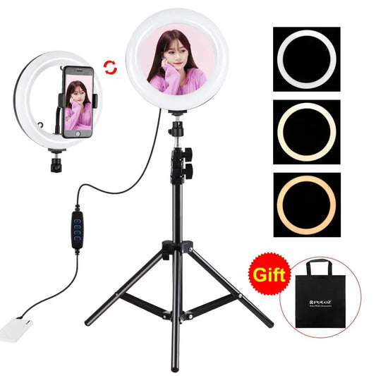 7.9 Mirror Light with Tripod & Usb 3 Modes Dual Colour
