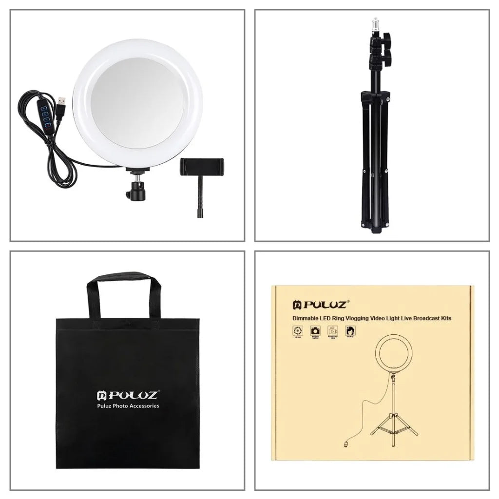 7.9 Mirror Light with Tripod & Usb 3 Modes Dual Colour