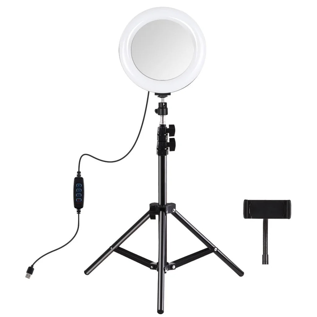 7.9 Mirror Light with Tripod & Usb 3 Modes Dual Colour