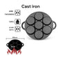 7 Cup Cast Iron Egg Frying Pan Divided Skillet
