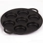 7 Cup Cast Iron Egg Frying Pan Divided