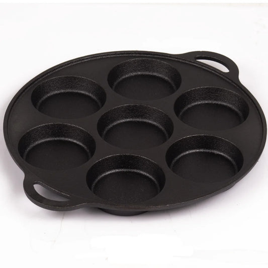 7 Cup Cast Iron Egg Frying Pan Divided Egg Skillet Pan