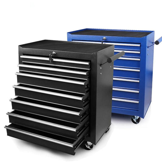 7-Drawer Drawer Tool Box Trolley Cabinet - Blue or Black