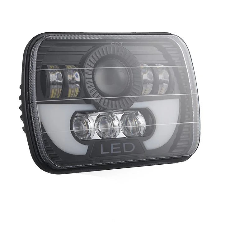 7 Inch 35W 4000Lm 6000K + Amber Car Truck Square Led