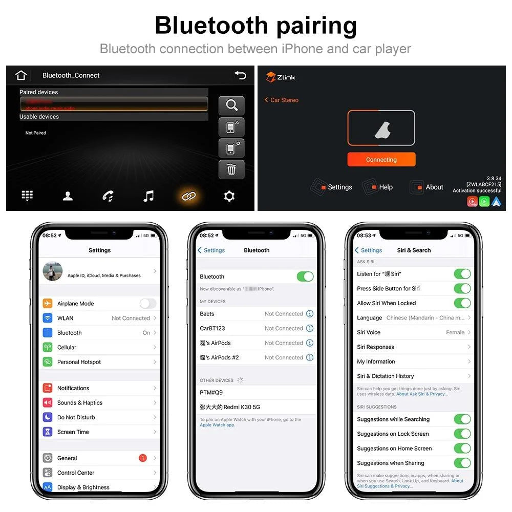 7 Inch Android Car Navigation Player + Wireless Carplay - 2