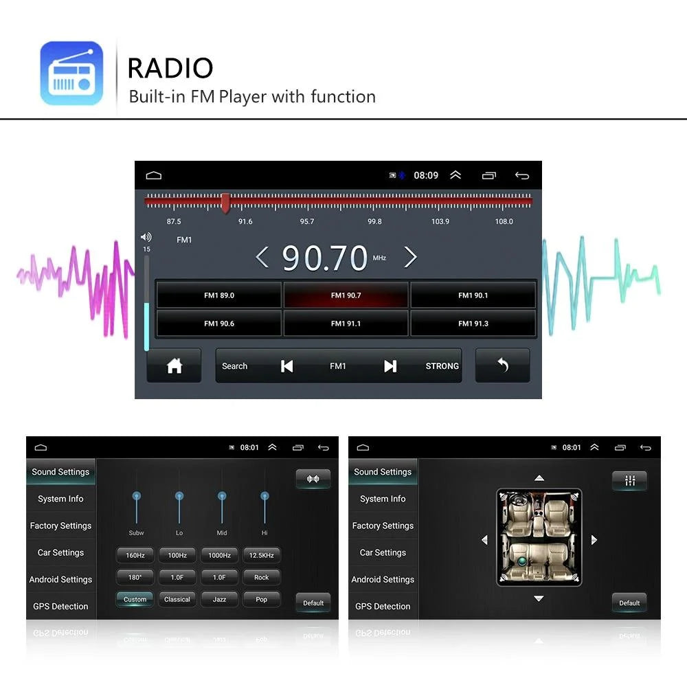 7 Inch Android Car Navigation Player With Wireless Carplay