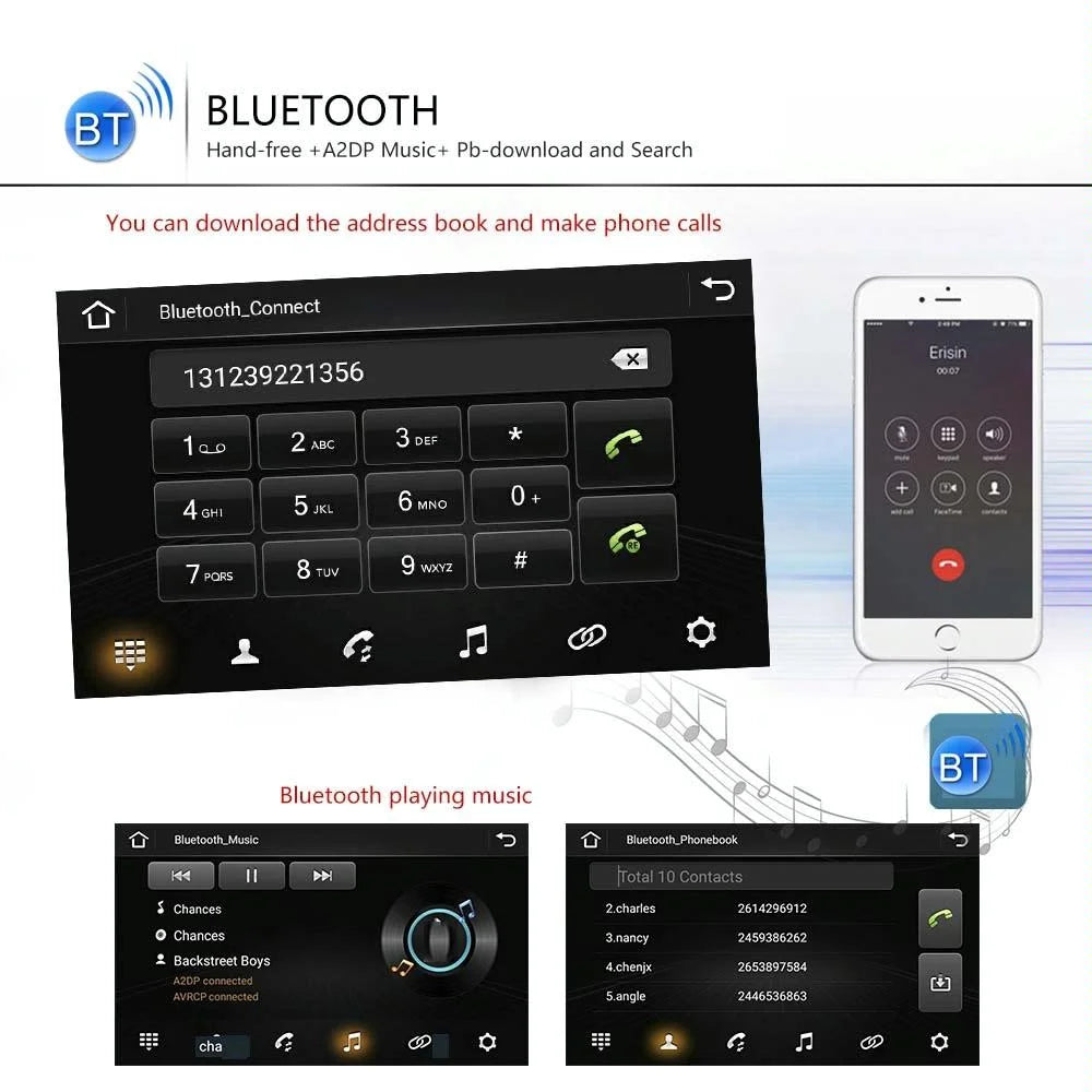 7 Inch Android Car Navigation Player With Wireless Carplay