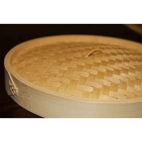 7 Inch Bamboo Steamer Set-2 Steamer Baskets With 1 Lid