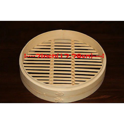 7 Inch Bamboo Steamer Set-2 Steamer Baskets With 1 Lid