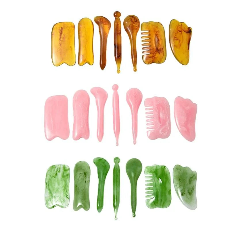 7-Piece Facial Tendon Stick & Scraping Board Set