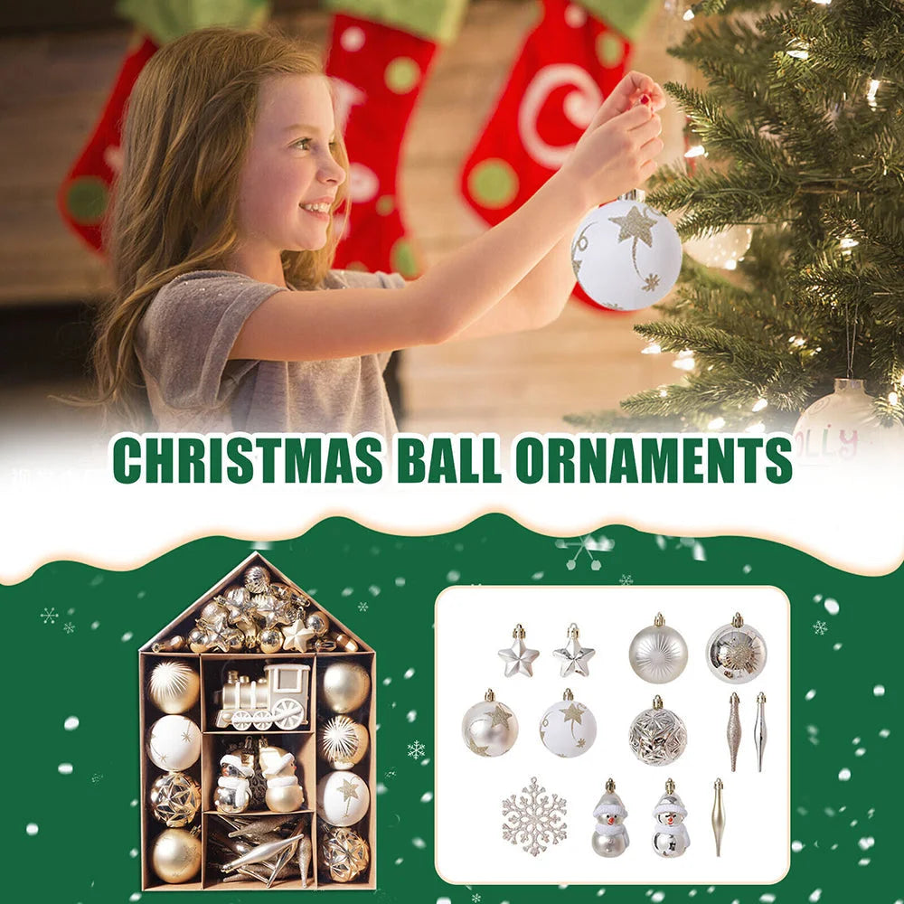 70-piece Christmas Tree Xmas Balls Decorations Baubles