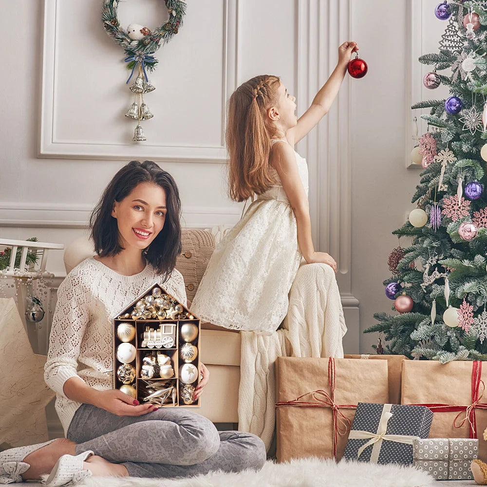 70-piece Christmas Tree Xmas Balls Decorations Baubles