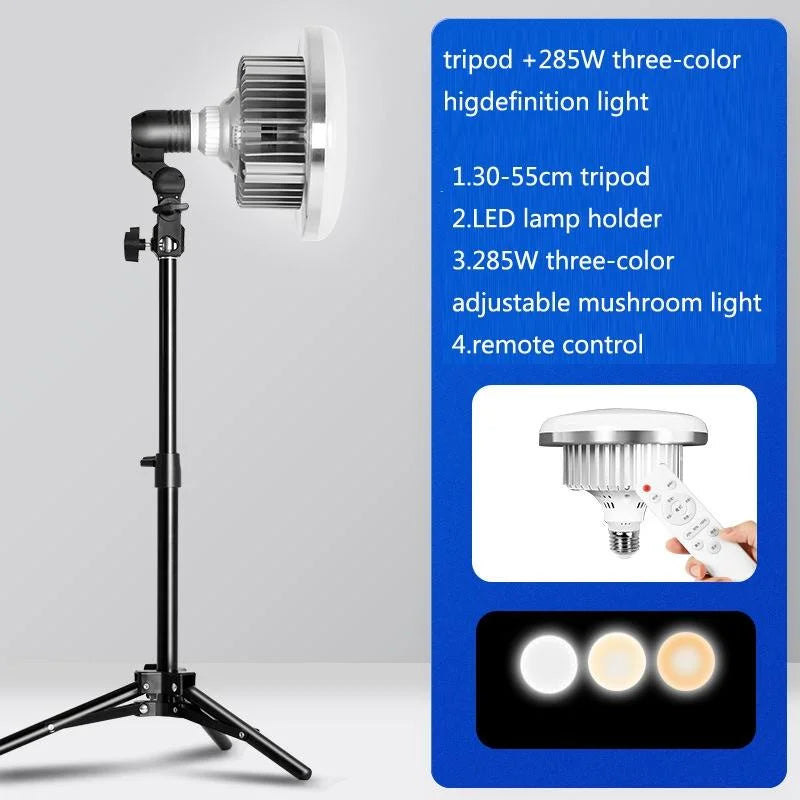 700w Mushroom Lamp & Tripod for Mobile Phone Photography