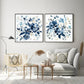 70cm x 70cm Indigo Garden By Carol Robinson 2 Sets Black