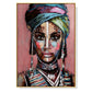 70cmx100cm African Woman II Gold Frame Canvas Wall Art