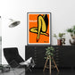 70cmx100cm Orange Legs Black Frame Canvas Wall Art - Spring