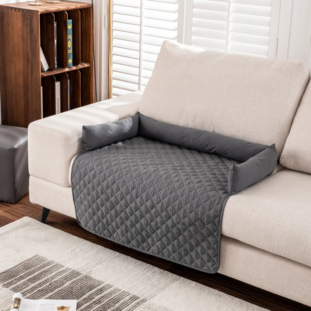 75*120CM Grey Waterproof & Scratch-Resistant Pet Sofa