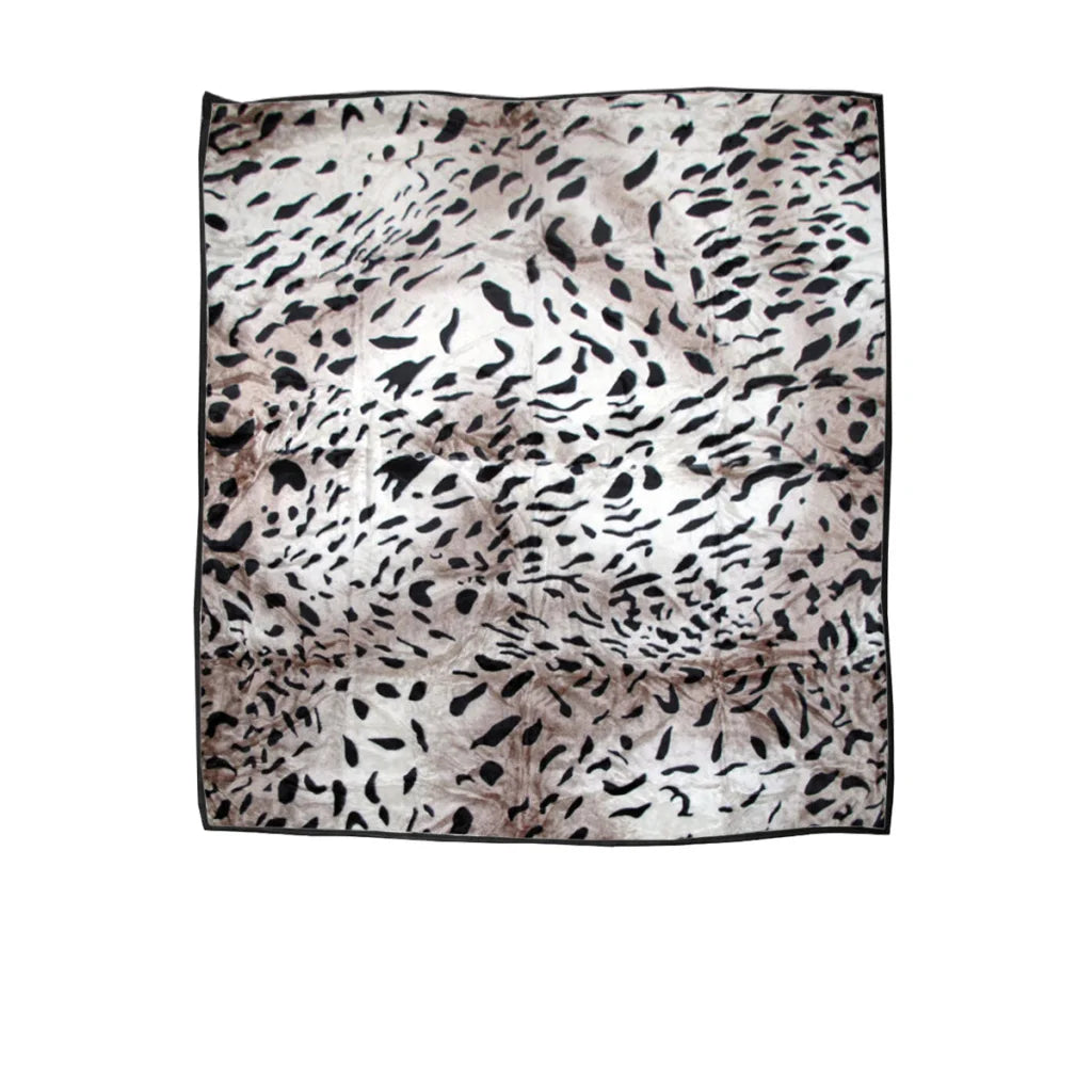 750gsm 3.5kg Double Layer Animal Print Faux Mink Blanket