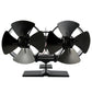 8-blade Double Head Heat Powered Stove Fan