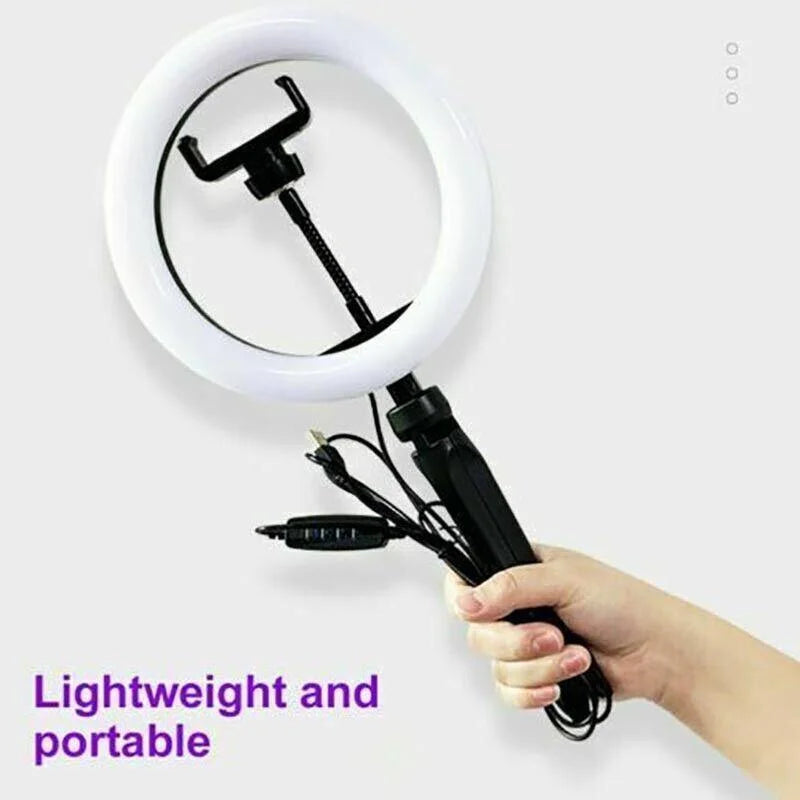 8’’ Led Ring Light With Tripod Stand & Phone Holder