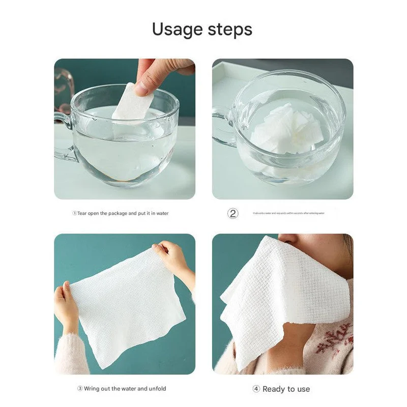 8 Packs (160 Total) Portable Cotton Compressed Towels