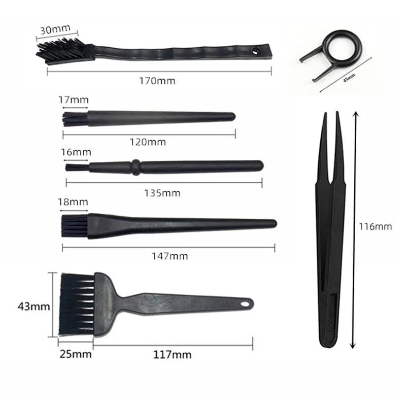 8-Piece Computer Cleaning Brush & Tweezer Set For Keyboard & Electronics-1915198329151688705