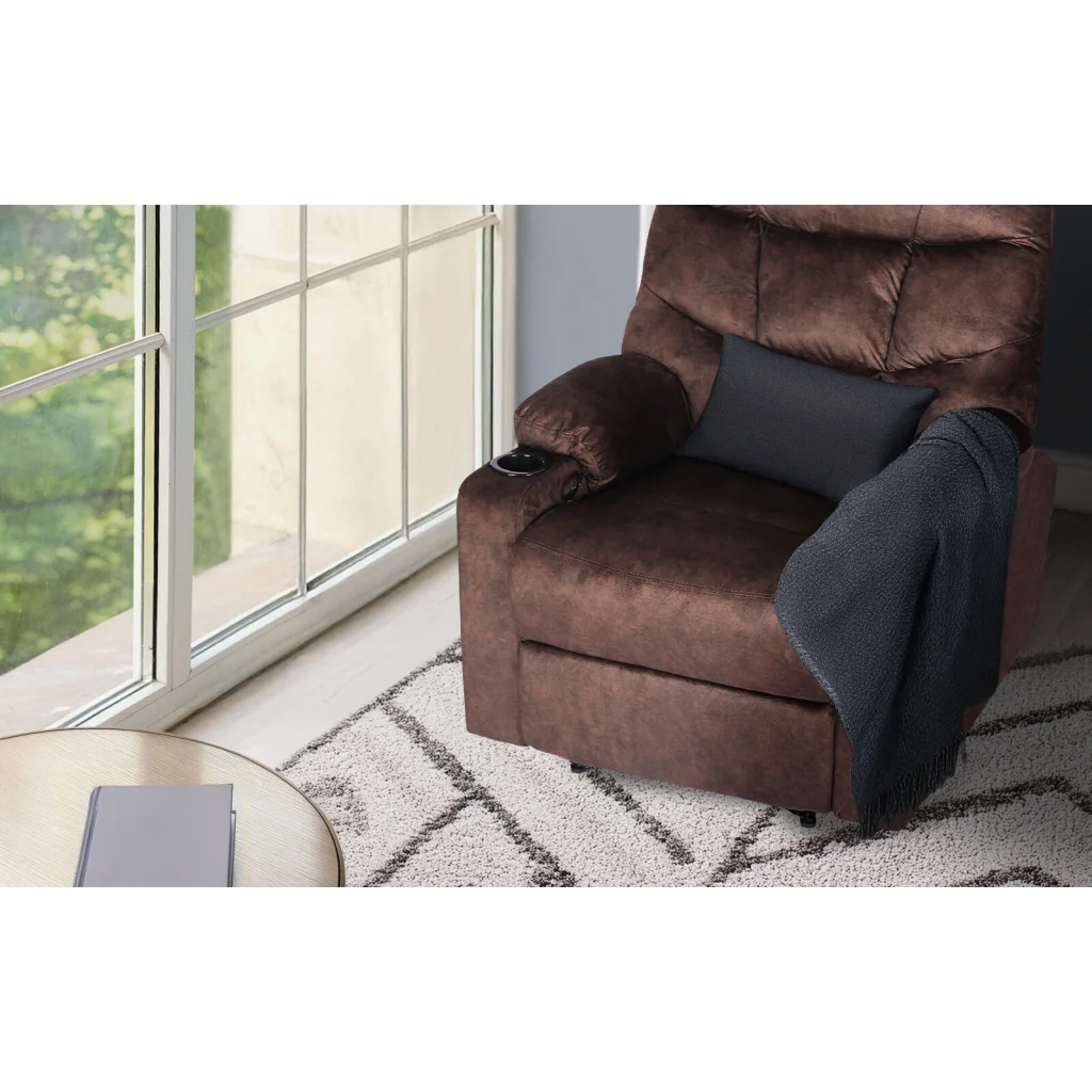 8-Point Electric Massage Recliner Chair - Leathaire Lounge