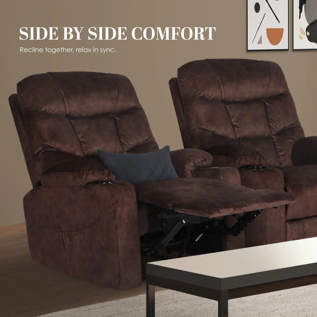 8-Point Electric Massage Recliner Chair - Leathaire Lounge