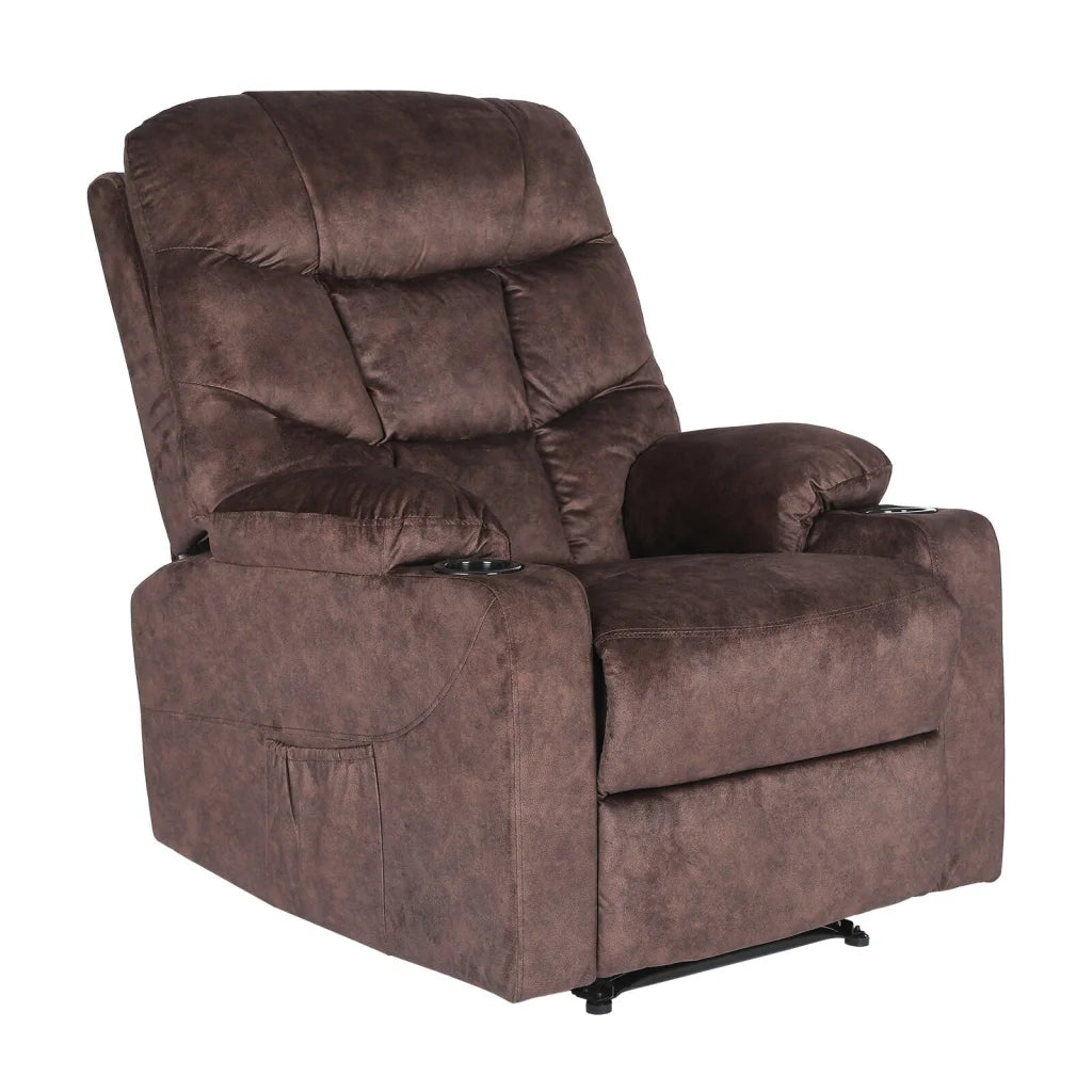 8-Point Electric Massage Recliner Chair - Leathaire Lounge