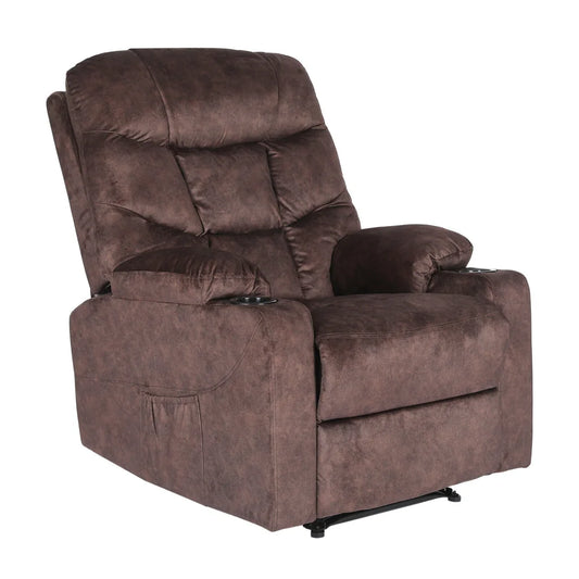 8-Point Electric Massage Recliner Chair - Leathaire Lounge