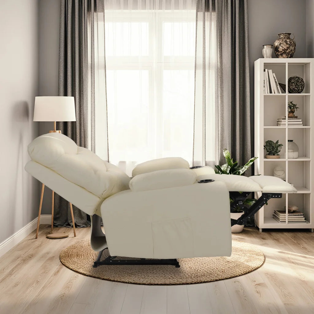 8-Point Electric Massage Recliner Chair - PU Leather Lounge