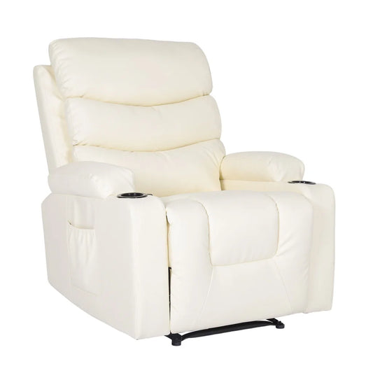 8-Point Electric Massage Recliner Chair - PU Leather Lounge