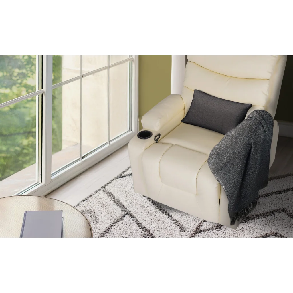 8-Point Electric Massage Recliner Chair - PU Leather Lounge