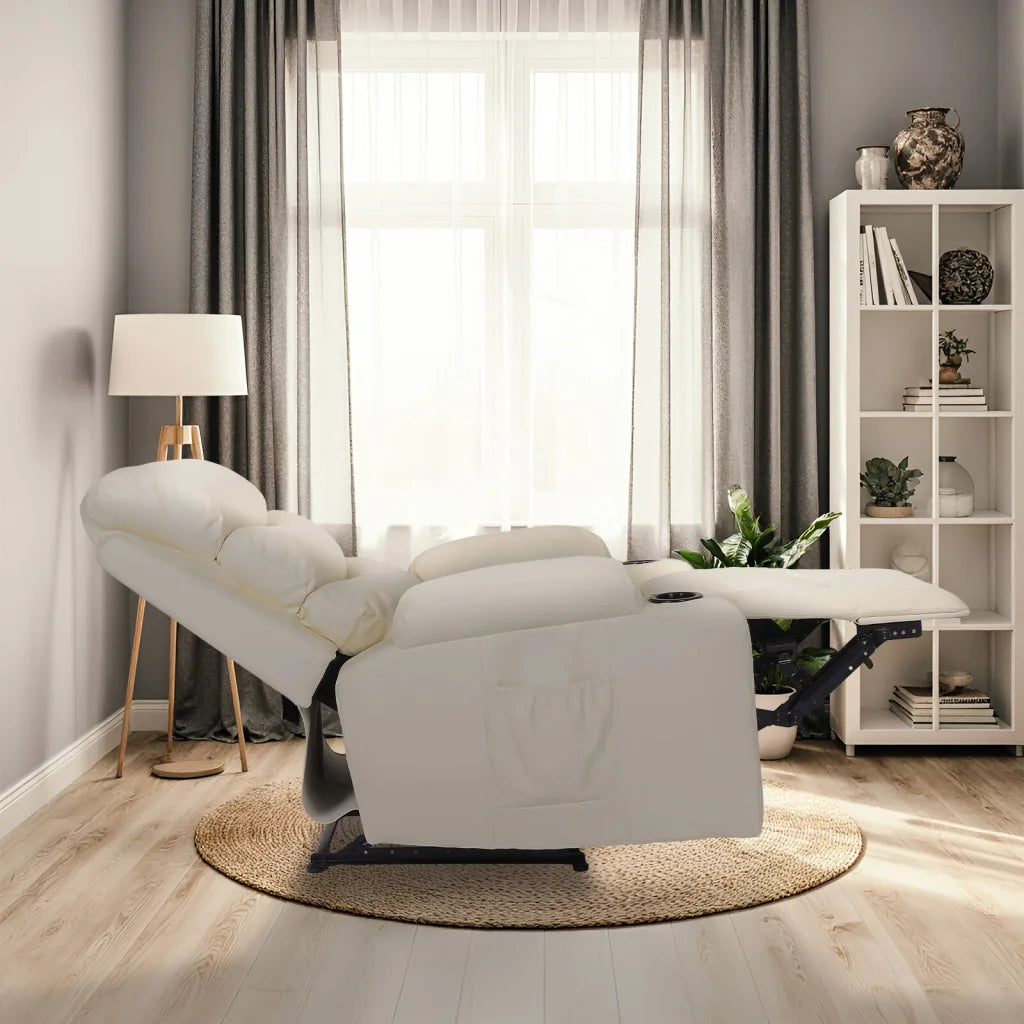 8-Point Electric Massage Recliner Chair - PU Leather Lounge