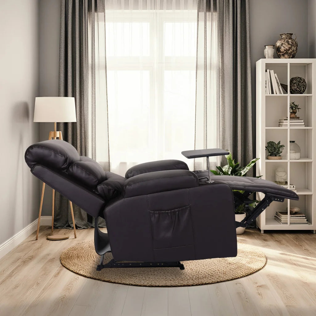 8-Point Electric Massage Recliner Chair - PU Leather