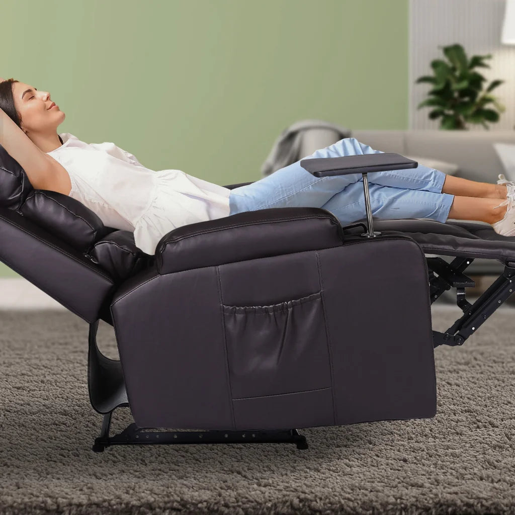 8-Point Electric Massage Recliner Chair - PU Leather