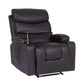 Brown PU leather lounge armchair