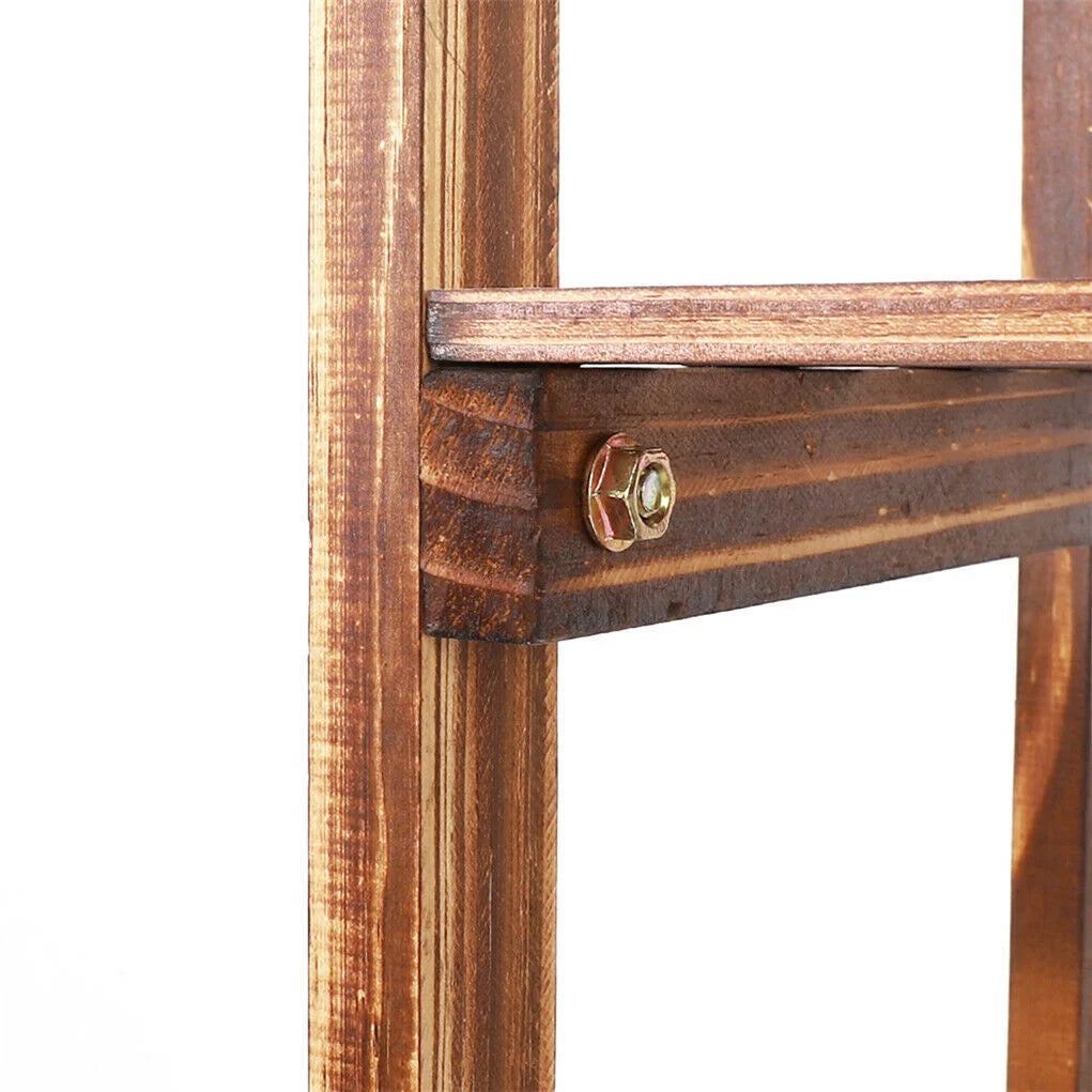 8-Tier Wooden Plant Stand Outdoor Indoor Garden Shelf