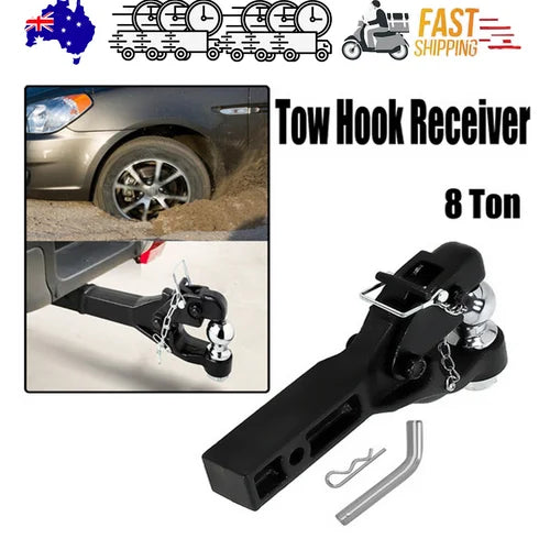 8 Ton Pintle Tow Hook Receiver Arm Hitch Towing Car Truck