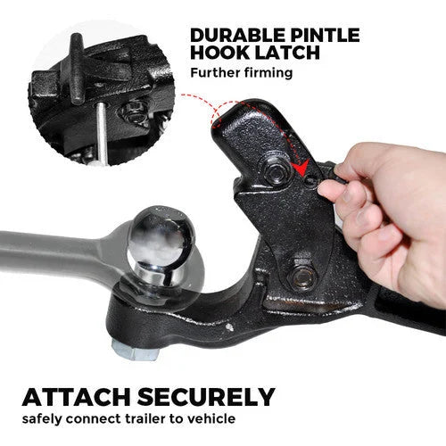 8 Ton Pintle Tow Hook Receiver Arm Hitch Towing Car Truck