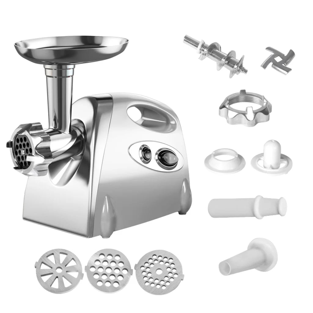 800W Electric Meat Grinder Mincer Sausage Silver 144