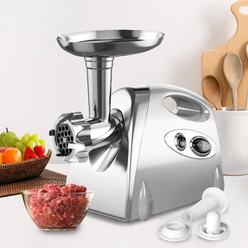 800W Electric Meat Grinder Mincer Sausage Silver 186