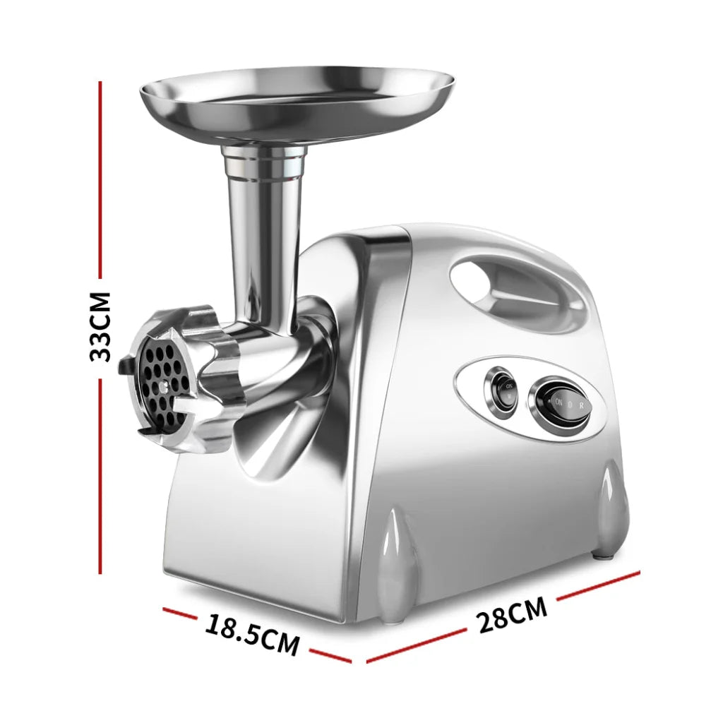 800W Electric Meat Grinder Mincer Sausage Silver 656