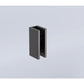 80x200cm Glass Shower Screen with Black Wall & Floor U