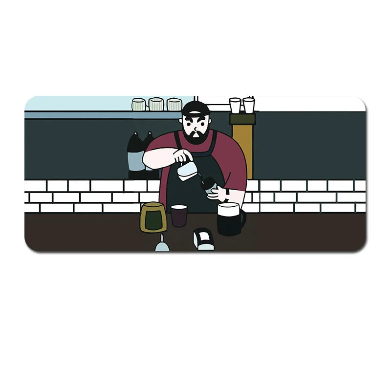 (80x30x0.4cm) Computer Desk Mat - Big Beard Uncle Series